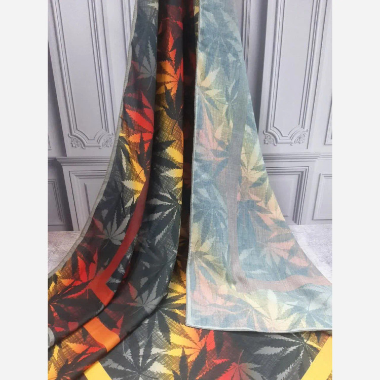 روسری نخ کاستوم طرح گلمهر قواره 140 سانتی متر چرخ دوز مزونی