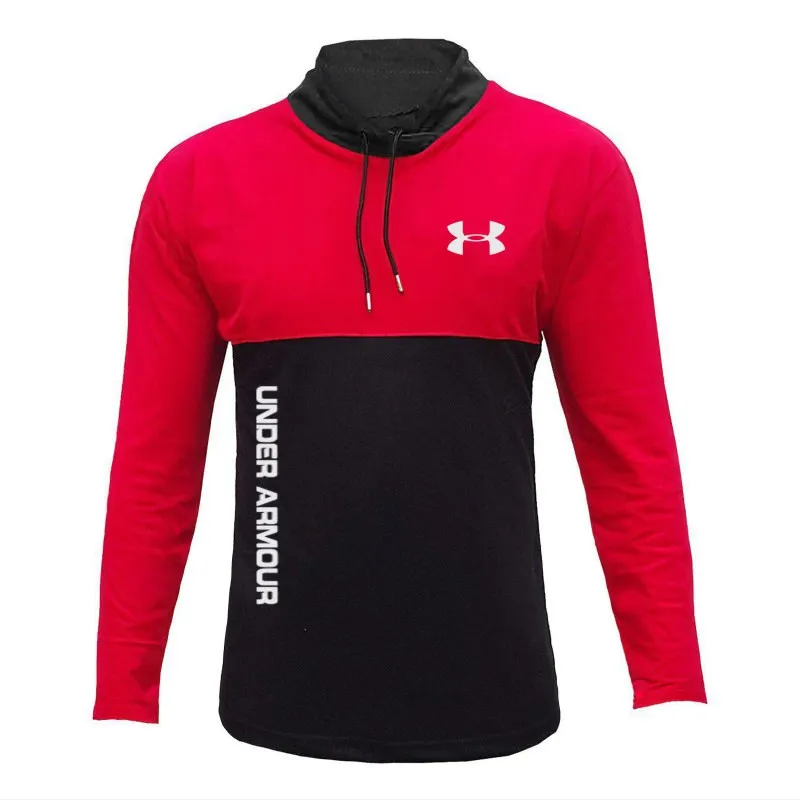 تیشرت آستین بلند مردانه طرح Under یقه ایستاده جودون دو رنگ قرمز مشکی سایز L XL XXL