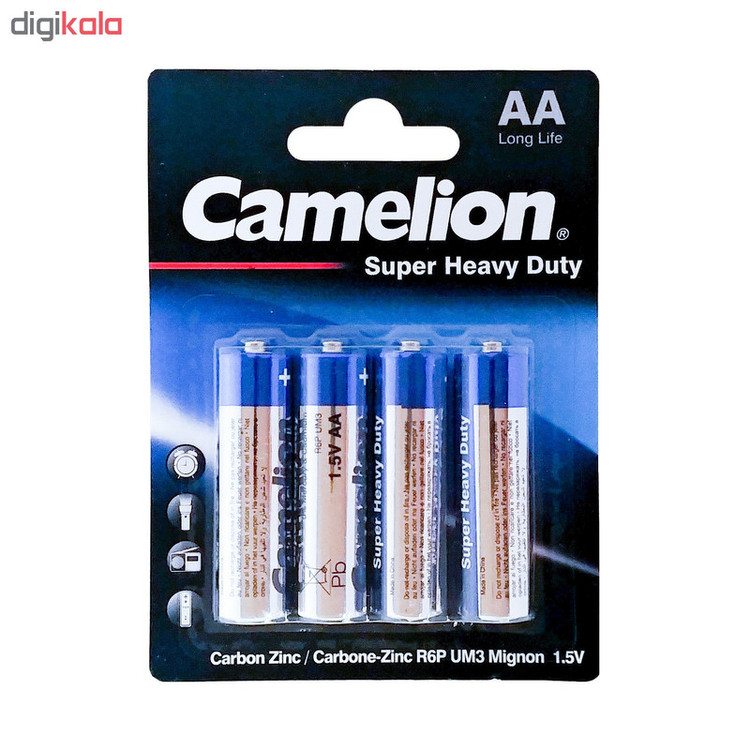 باتری قلمی کملیون مدل Super Heavy Duty بسته 4 عددی