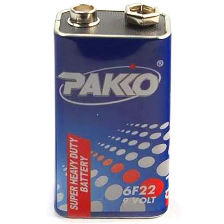 باتری کتابی 9 ولت PAKO Super Heavy Duty 6F22 پک شرینک