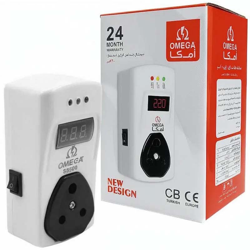 محافظ برق کولر گازی تک خانه دیجیتال امگا Omega S55000