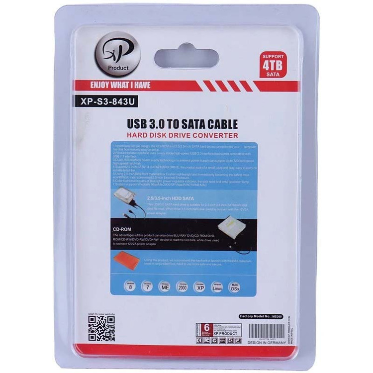 تبدیل USB3.0 TO SATA آداپتور خور ایکس پی XP S3-843