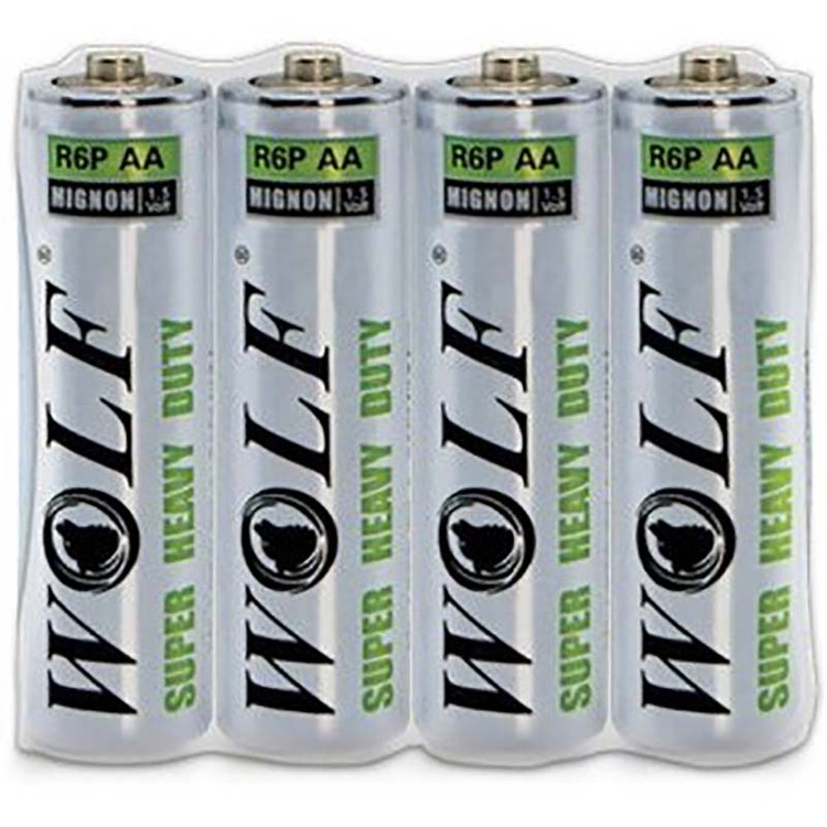 باتری قلمی شرینک ولف WOLF Super Heavy Duty بسته 4 عددی