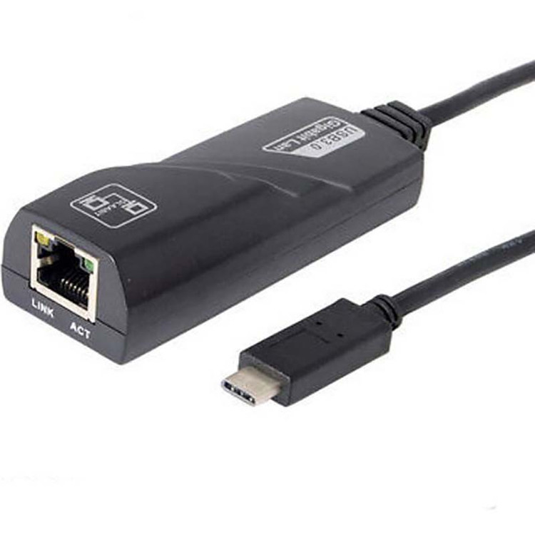 تبدیل Type-C To Lan 10/100 MBPS مگابایتی پک طلقی سبز