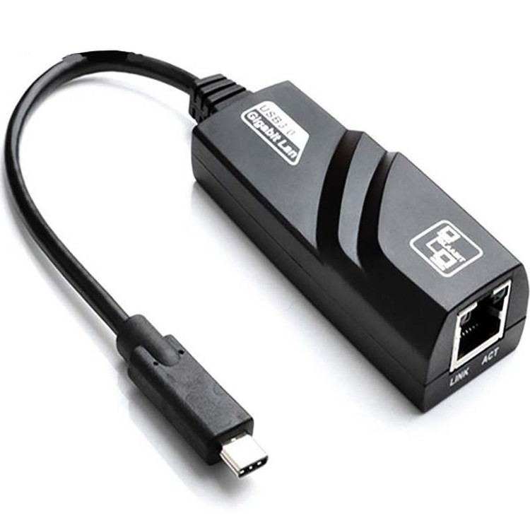 تبدیل Type-C To Lan 10/100 MBPS مگابایتی پک طلقی سبز