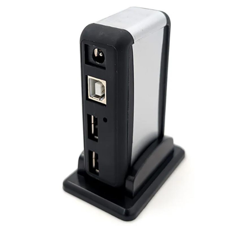 هاب 7 پورت USB2.0 آداپتور دار پک طلقی قرمز