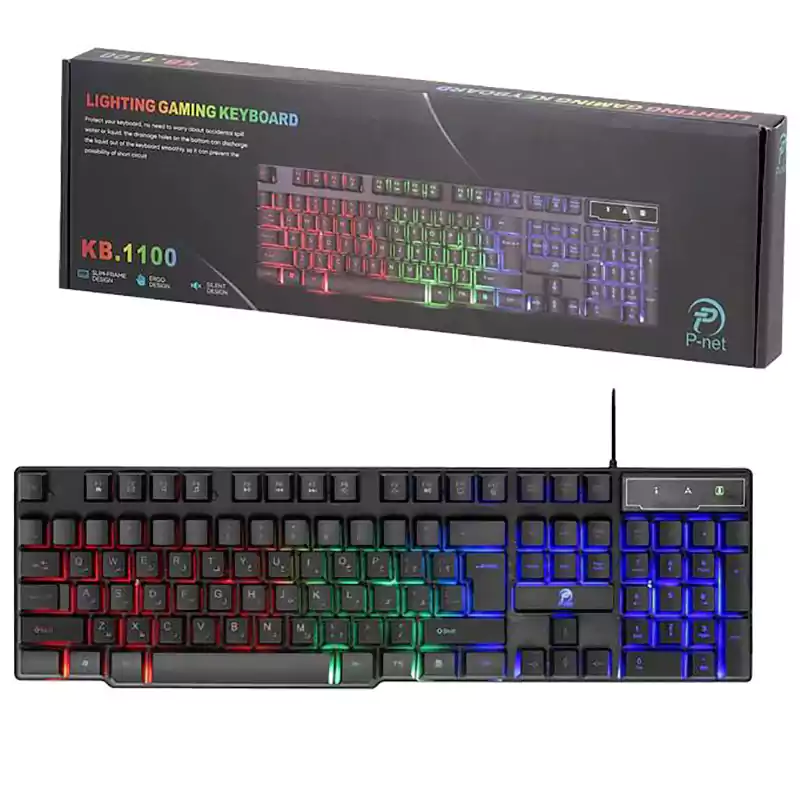 کیبورد سیمی گیمینگ پی نت P-NET KB-1100