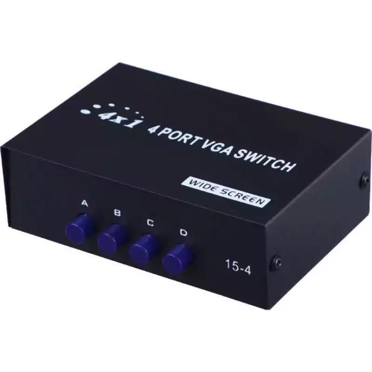 دیتاسوئیچ 4 پورت VGA کلید دار ونتولینک Venetolink