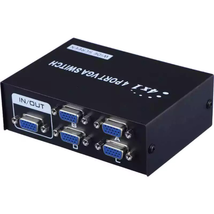 دیتاسوئیچ 4 پورت VGA کلید دار ونتولینک Venetolink