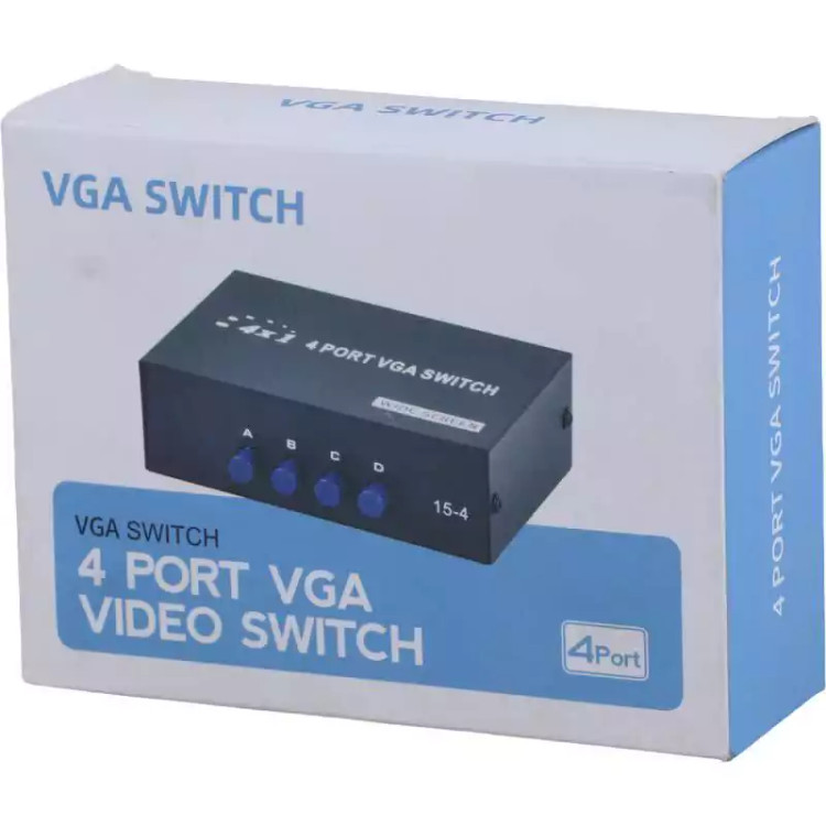 دیتاسوئیچ 4 پورت VGA کلید دار ونتولینک Venetolink