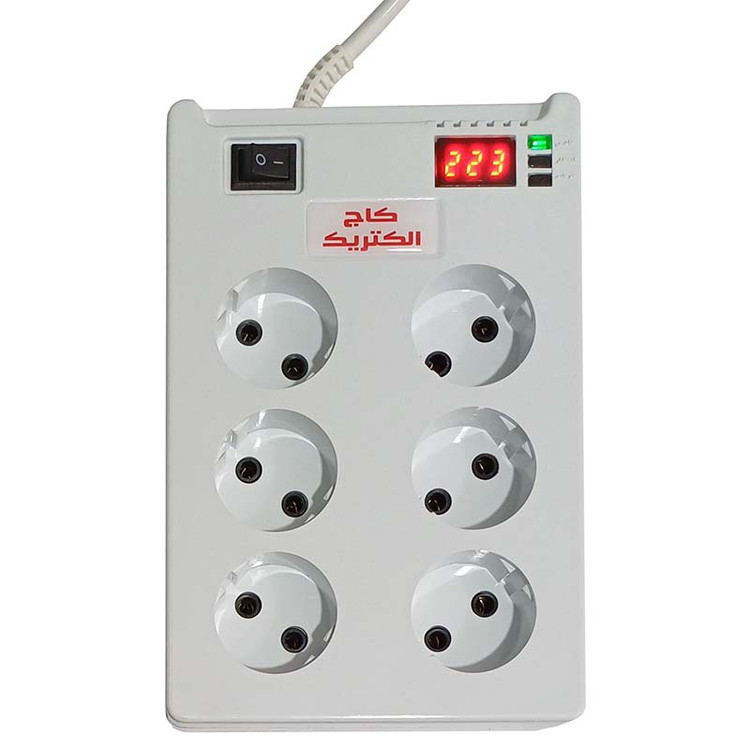 محافظ برق صوتی و تصویری 6 خانه دیجیتال 1.8 متری کاج الکتریک