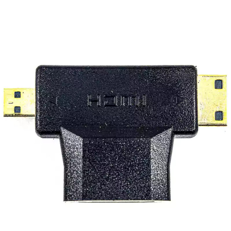 تبدیل HDMI To Mini Hdmi + Micro Hdmi مثلثی