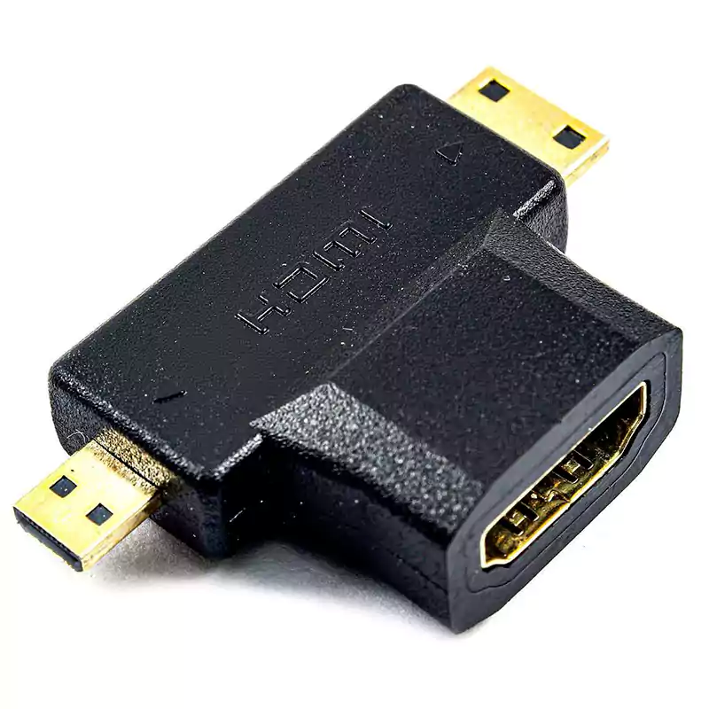 تبدیل HDMI To Mini Hdmi + Micro Hdmi مثلثی