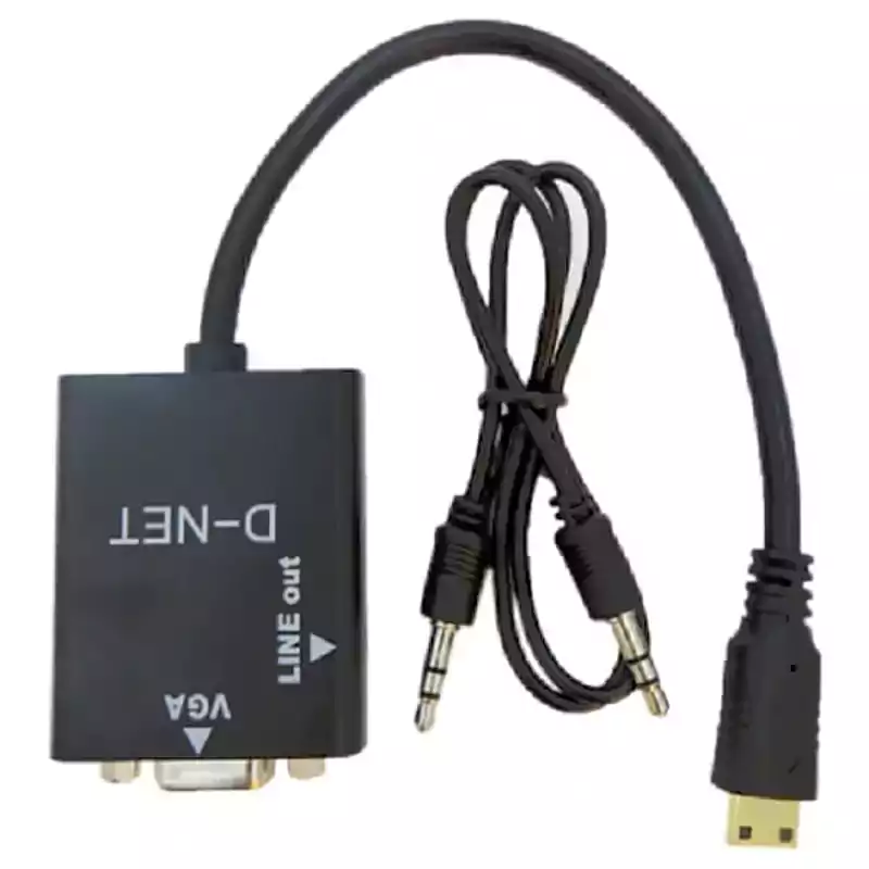 تبدیل MINI HDMI To VGA دی نت D-net