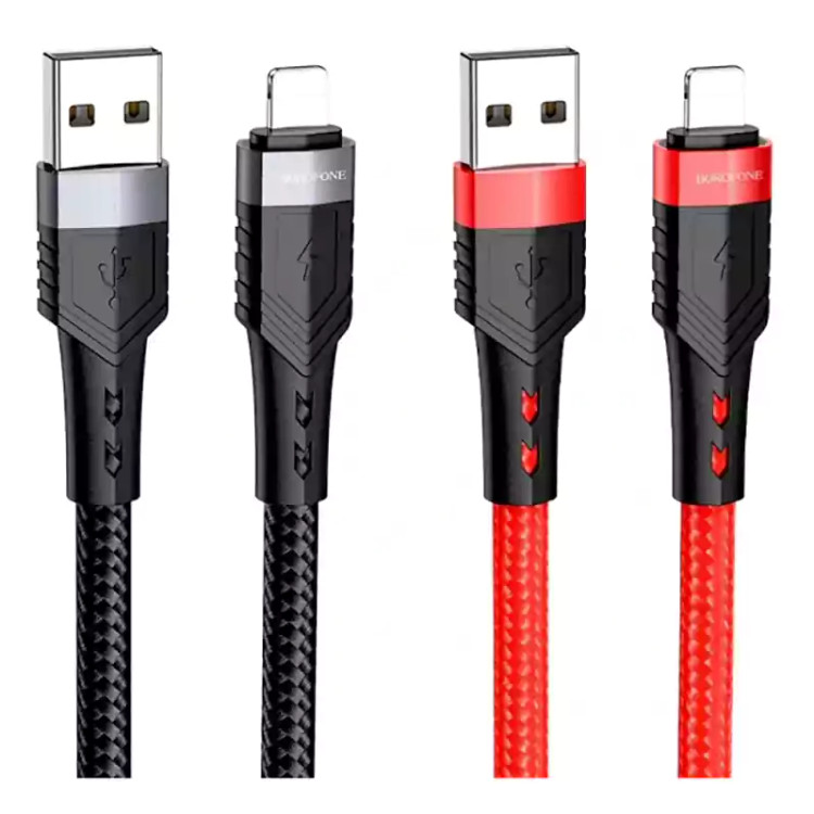 کابل شارژ آیفون Lightning بروفون BOROFONE BU35
