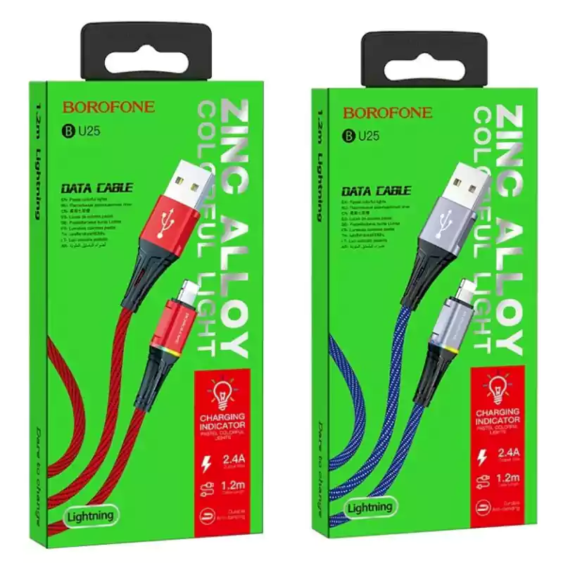 کابل شارژ آیفون Lightning بروفون BOROFONE BU25