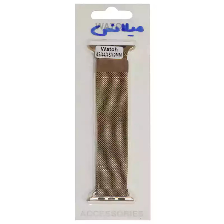 بند اپل واچ فلزی سایز 42/44/45/49MM طرح میلانس Milanese