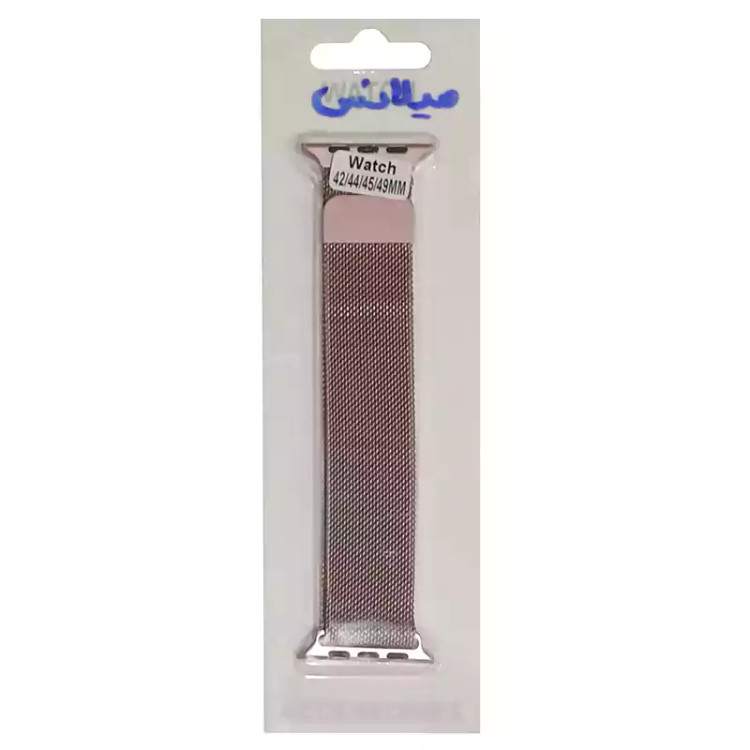 بند اپل واچ فلزی سایز 42/44/45/49MM طرح میلانس Milanese