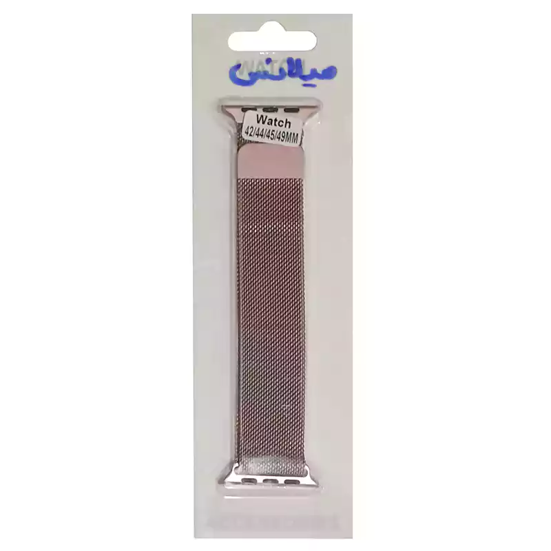 بند اپل واچ فلزی سایز 42/44/45/49MM طرح میلانس Milanese