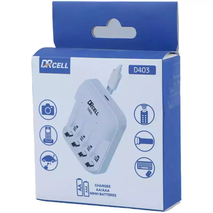 شارژر باتری 4 عددی DRCELL D403 Type-C