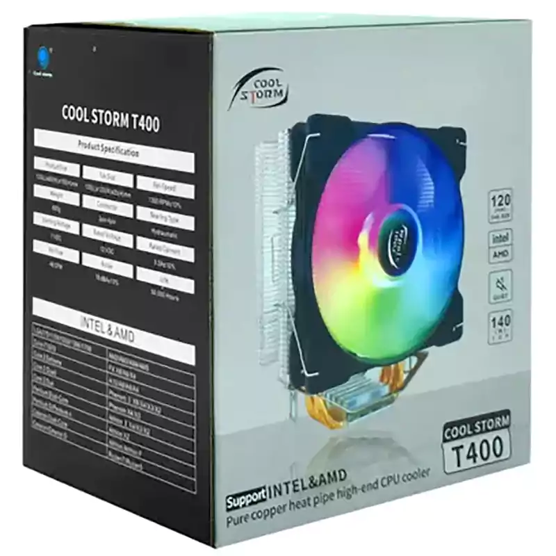 فن سی پی یو RGB دار کول استورم COOL STORM T400