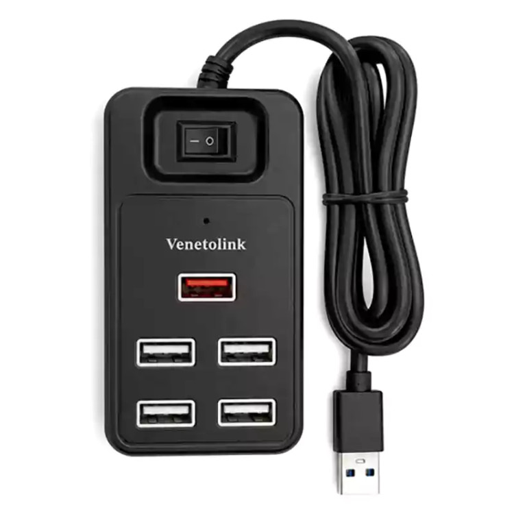 هاب 5 پورت USB2.0 طول 120cm ونتولینک Venetolink 9216