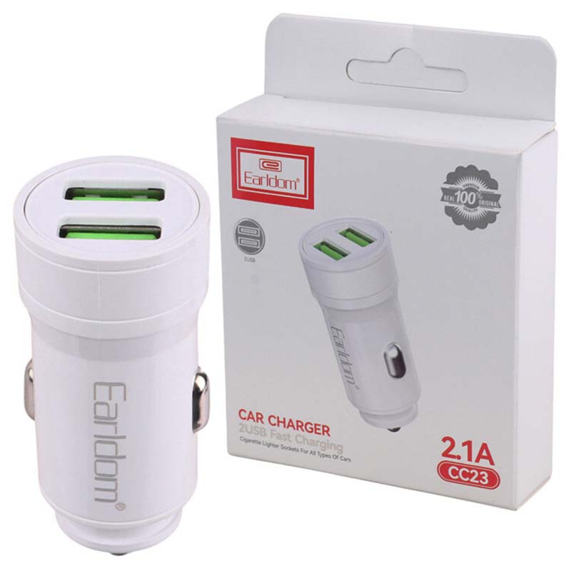 شارژر فندکی 2 پورت ارلدام Earldom CC23