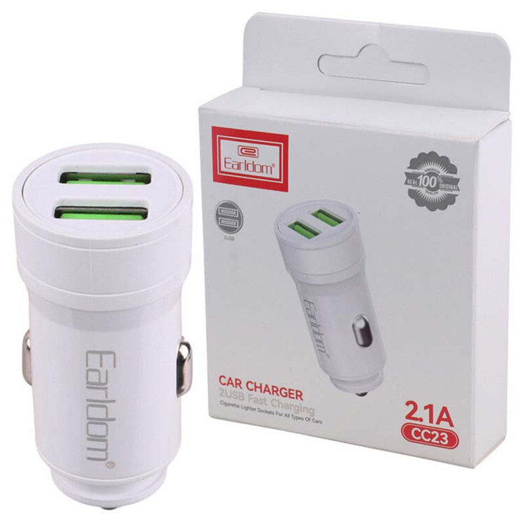 شارژر فندکی 2 پورت ارلدام Earldom CC23