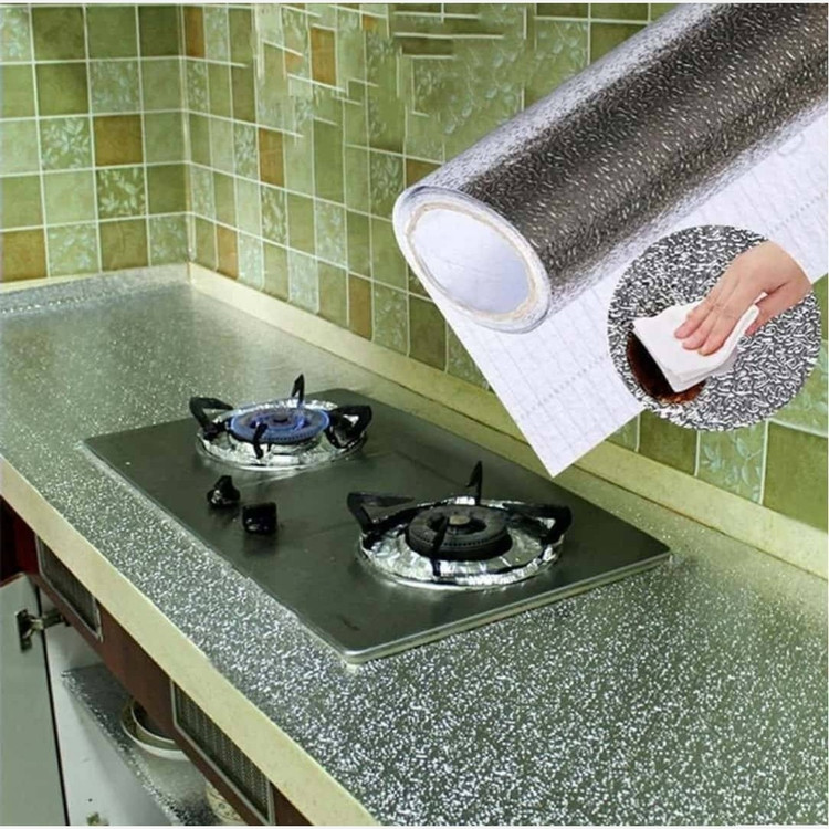 فویل چسبی کابینت نقره ای