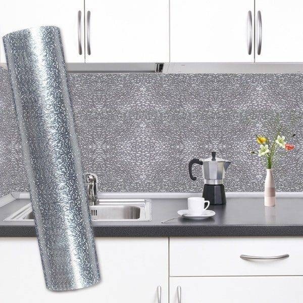 فویل چسبی کابینت نقره ای