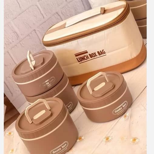 لانچ باکس 4 تکه کیف دار LUNCH BOX BAG