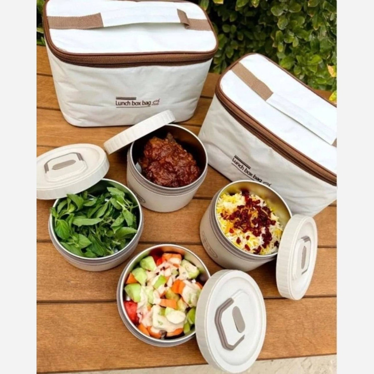 لانچ باکس 4 تکه کیف دار LUNCH BOX BAG