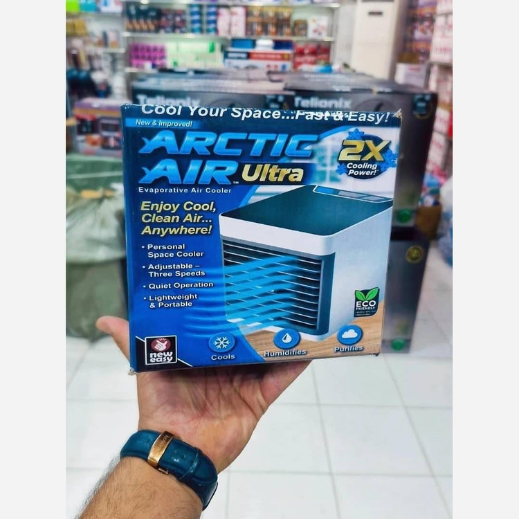 کولر آبی شارژی مه پاش مربع رومیزی Arctic Air Ultra