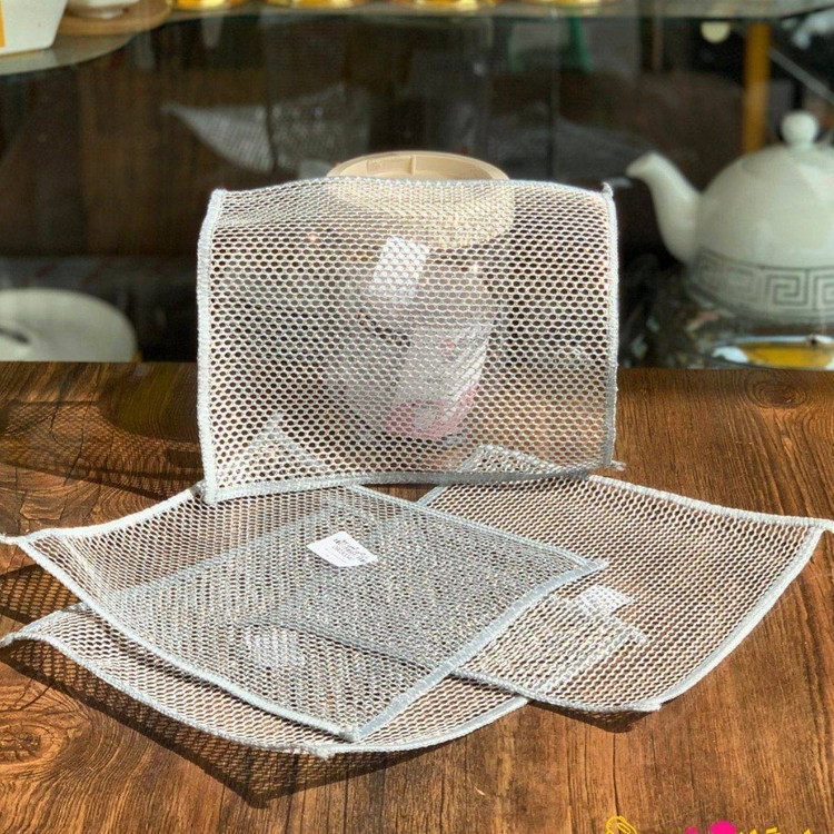 اسکاج سیمی توری دستمال جادویی بسته 5 عددی ابعاد 20 در 20