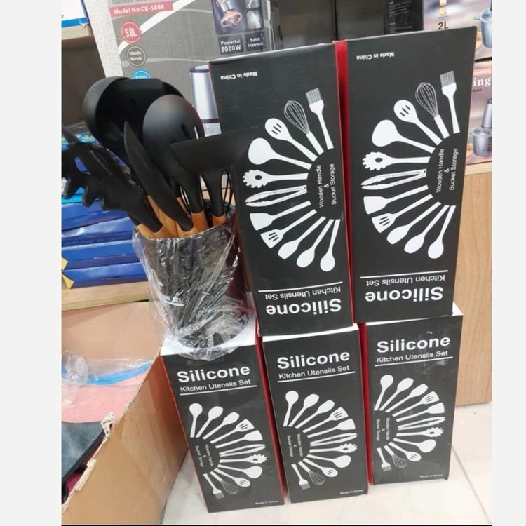 سرویس کفگیر و ملاقه سیلیکونی KITCHEN Utensils Set