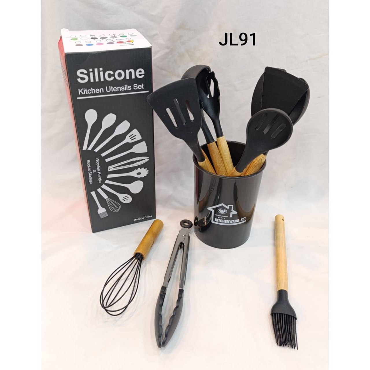 سرویس کفگیر و ملاقه سیلیکونی KITCHEN Utensils Set