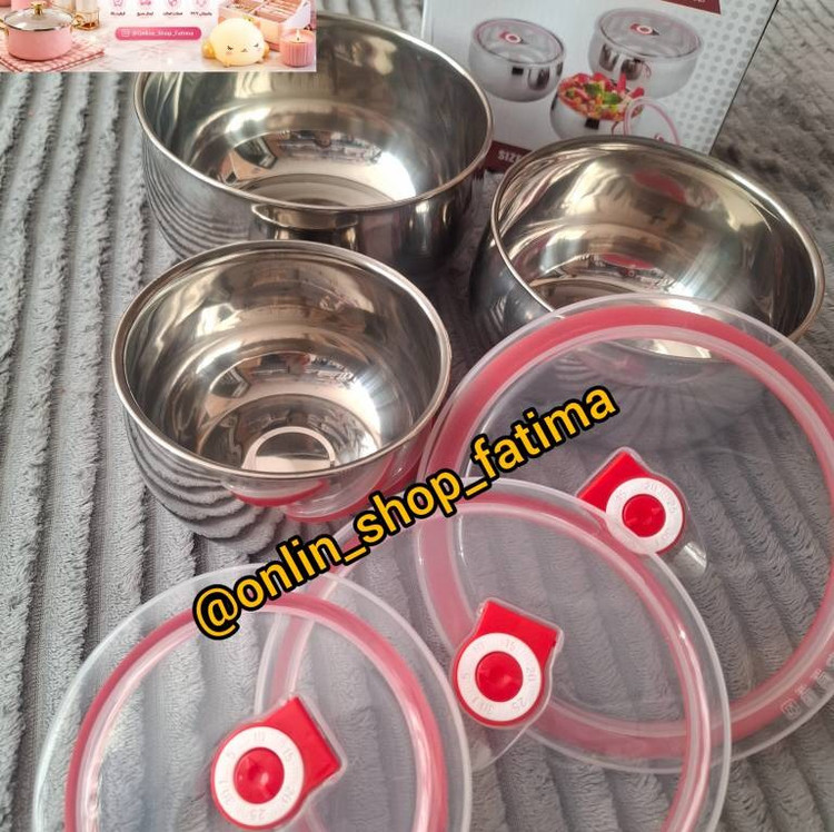 ظرف نگهدارنده استیل 3 تکه سوپاپ دار