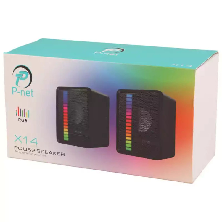 اسپیکر 2 تکه RGB دار پی نت P-NET X-14
