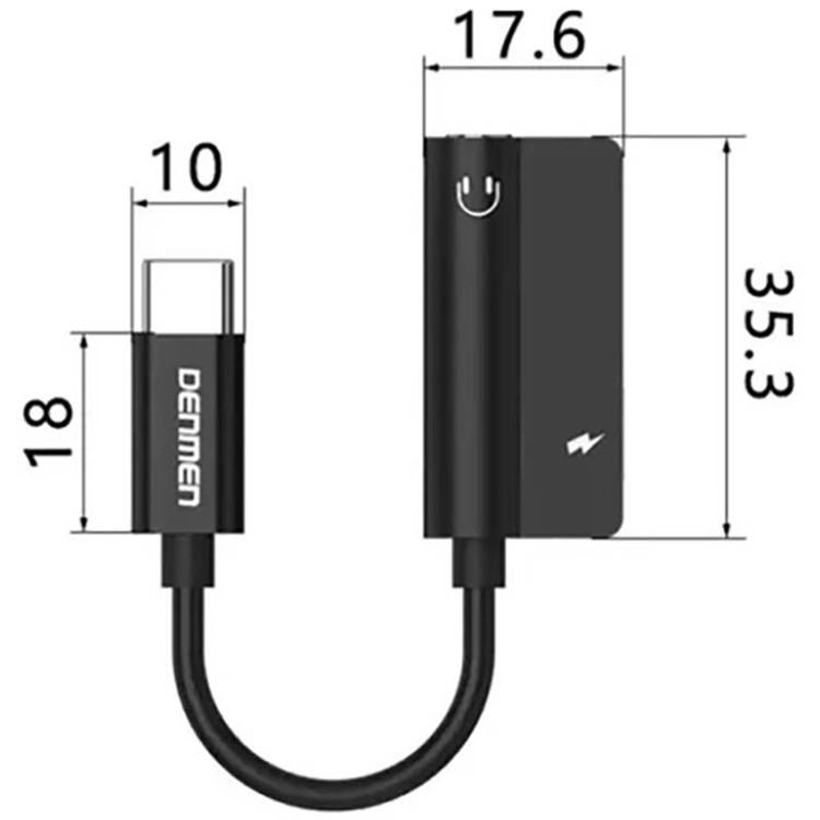 تبدیل TYPE-C To TYPE-C + AUX دنمن Denmen DU05