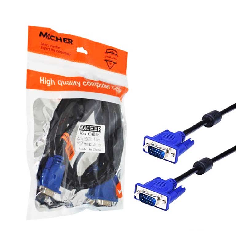 کابل 1.5 متری VGA 3+4 مچر Macher MR-101