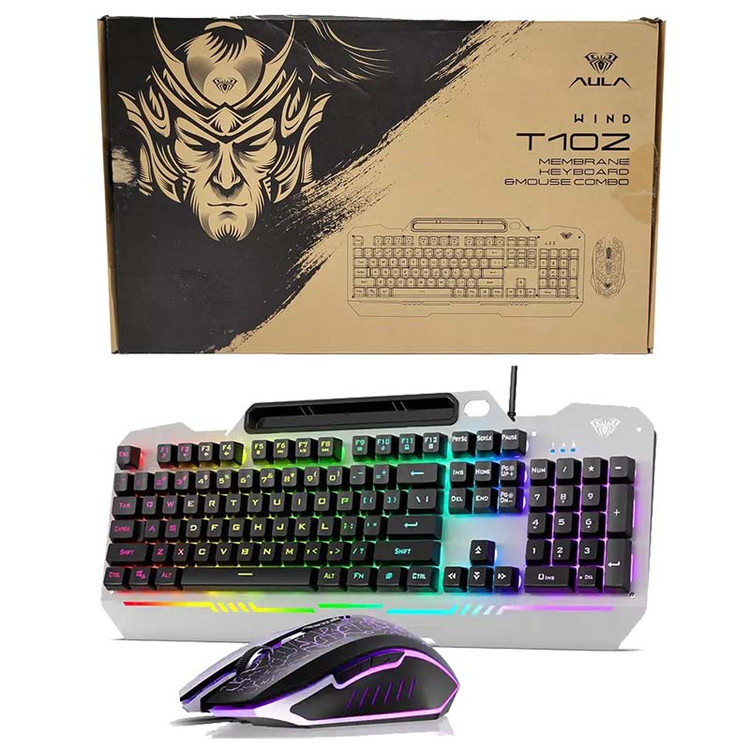 کیبورد و ماوس گیمینگ RGB دار آئولا AULA T102