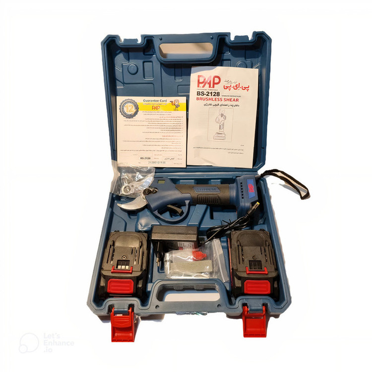 قیچی باغبانی پی ای پی مدل شارژي براشلس 21ولت کد BS-2128