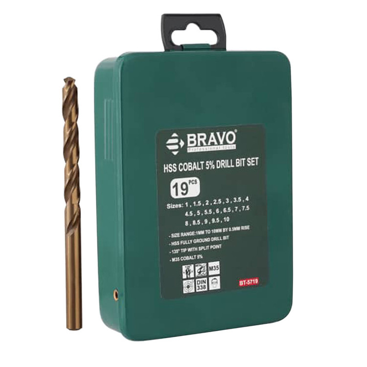 مته کبالت براوو مدل BT-5719 مجموعه 19 عددی