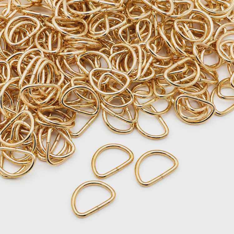 نیم حلقه فلزی طلایی کیف 2.5 سانت (D-Ring)