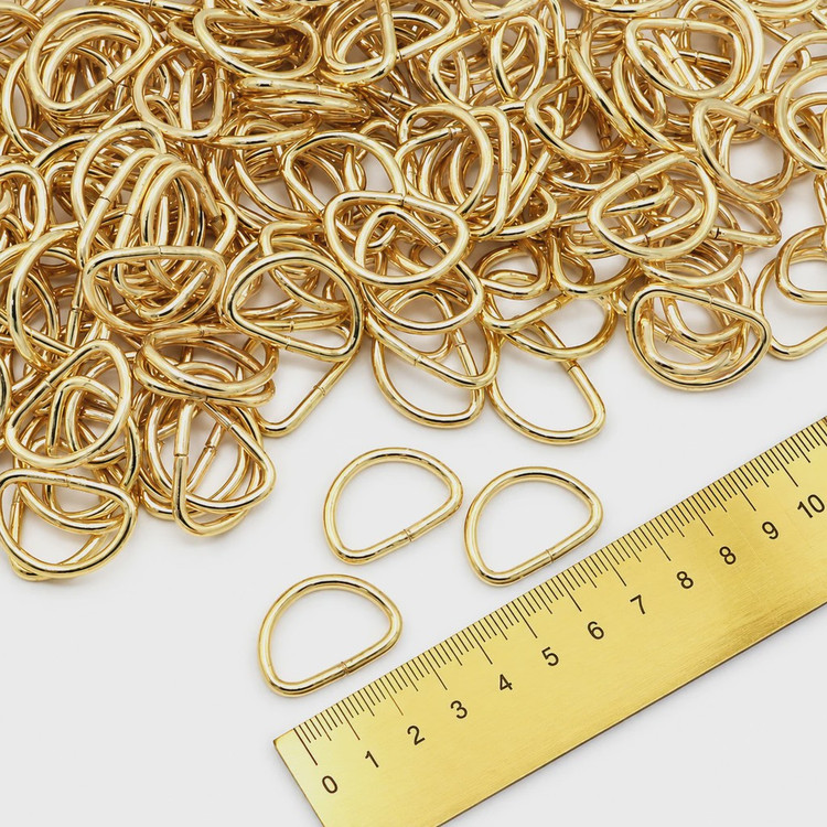 نیم حلقه فلزی طلایی کیف 2.5 سانت (D-Ring)
