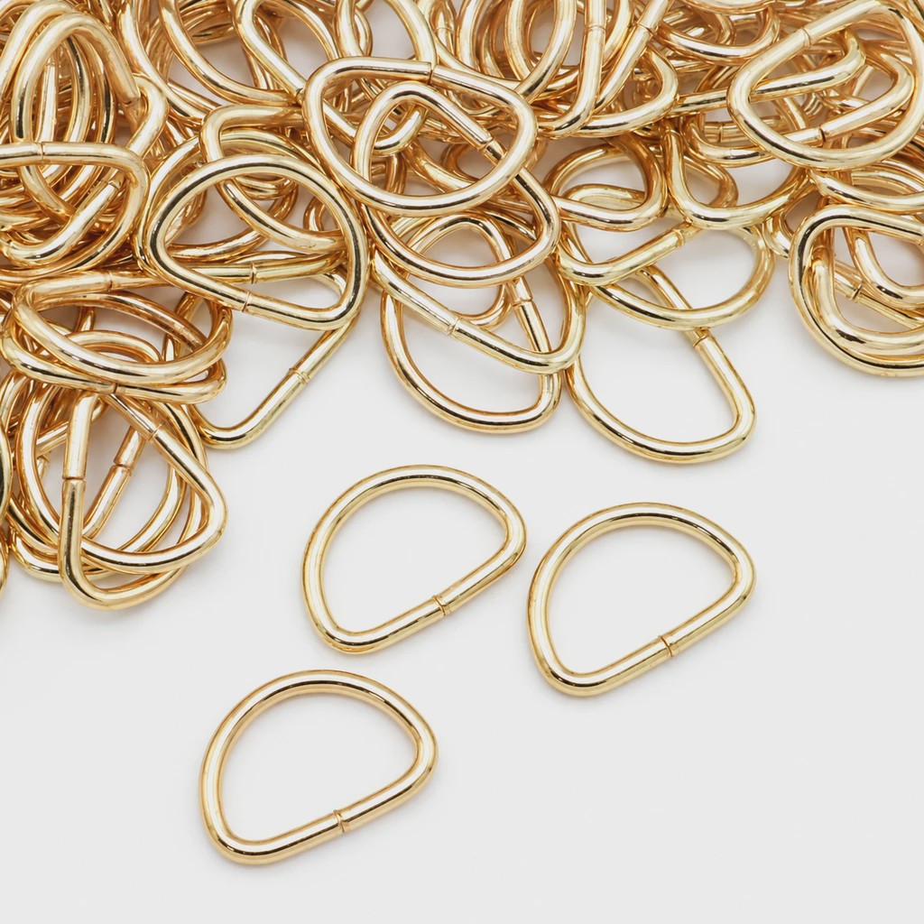 نیم حلقه فلزی طلایی کیف 2.5 سانت (D-Ring)
