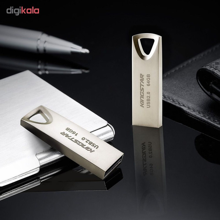 فلش مموری کینگ استار مدل KS222 ظرفیت 16 گیگابایت با درگاه USB 2.0، سرعت نوشتن 25 و خواندن 10 مگابایت بر ثانیه، مقاوم ...