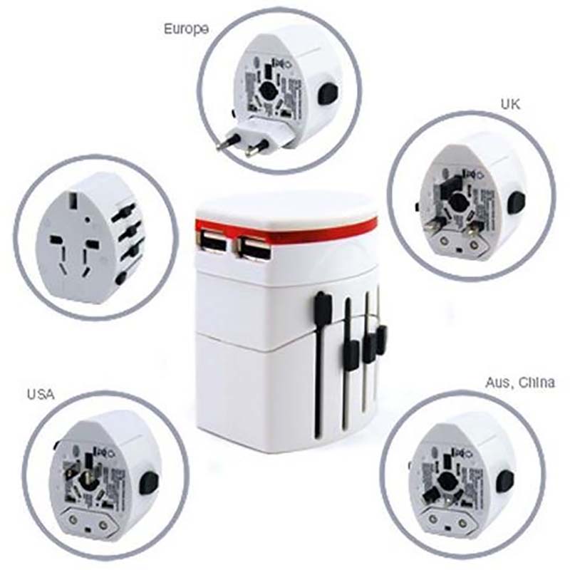 تبدیل برق 3 به 2 همه کاره + 2 پورت USB مدل SH-208
