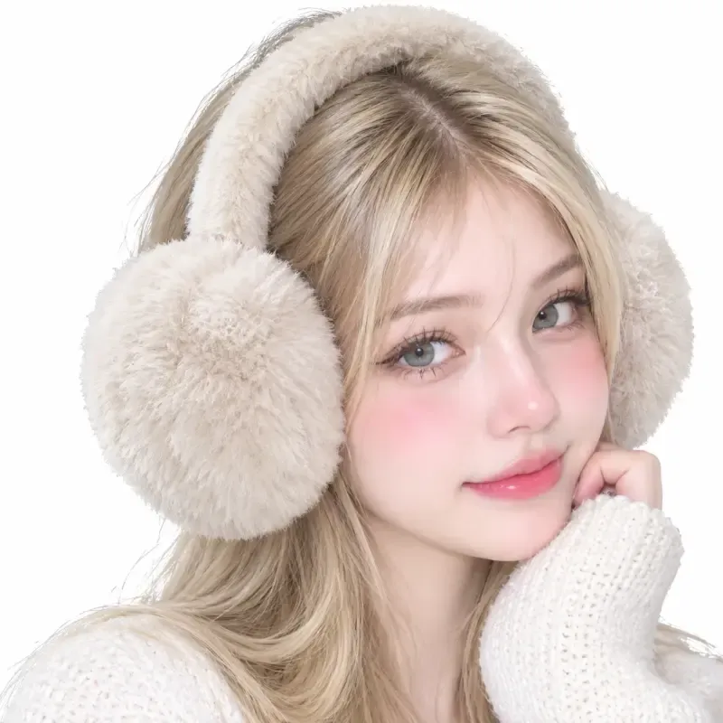 گوش گیر دخترانه تدی زمستانی رنگ شیری