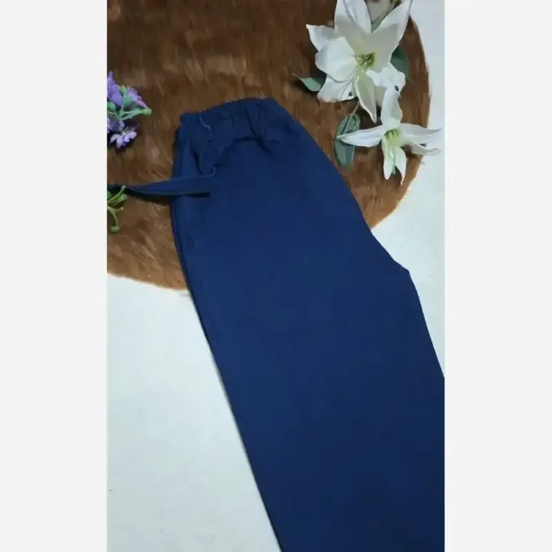 شلوار بگ طرح جین نیل ترک وارداتی کمر کش و کمربند دار